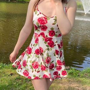 Rose Print mini dress